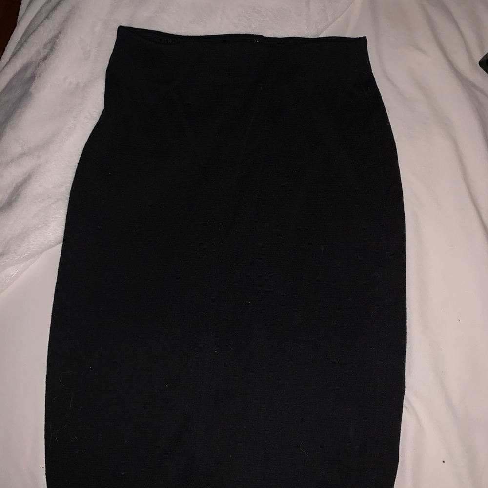 High waisted black formal skirt